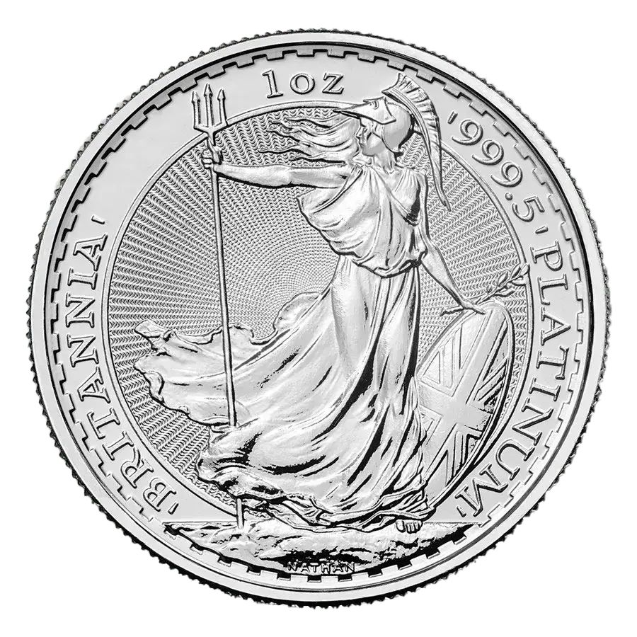 Medallón de la moneda Platinum Britannia